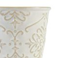 Floristik24 Jardinière cache-pot en céramique blanc Ø7cm H8cm 4pcs