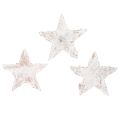 Floristik24 Mini étoiles de bouleau 2 cm - 2,5 cm blanchies à la chaux, 150 pièces
