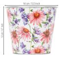 Pot de fleurs, décoration printanière, jardinière, métal, Ø14cm H12,5cm | Floristik24.be
