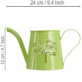 Arrosoir décoratif en métal, motif pissenlit, vert, 12 cm de haut, lot de 2, vase décoratif, style shabby chic | Floristik24.be
