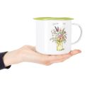 Tasse/pot décoratif, émaillé, Ø11,5 cm H10 cm | Floristik24.be
