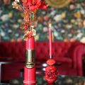 Vase décoratif en forme de rouge à lèvres pour fleurs artificielles à longues tiges, 38 cm | Floristik24.be