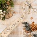 Ruban décoratif à motifs de gnomes et de cœurs, idéal pour les cadeaux et les loisirs créatifs, 40 mm x 15 m | Floristik24.be