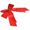 Nœud décoratif rouge à bordure dorée – Décoration de Noël élégante, 4 cm de large, 15 × 21 cm, 2 pièces | Floristik24.be