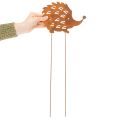 Piquet de jardin décoratif en forme de hérisson à patine rouillée, 20 cm | Floristik24.be