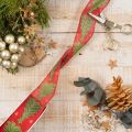 Ruban cadeau sapin de Noël avec étoiles 40 mm 15 m | Floristik24.be