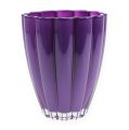 Floristik24 Vase en verre &quot;Bloom&quot; violet Ø14cm H17cm