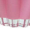 Floristik24 Vase en verre &quot;Bloom&quot; rose Ø14cm H17cm