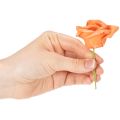 Rose orange artificielle, fleur de 5 cm, à l'unité, lot de 100 | Floristik24.be