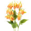 Floristik24 Fleurs artificielles Gloriosa orange à longues tiges pour vases, 80 cm, lot de 3
