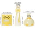 Figurines décoratives en céramique canards avec lunettes - Set de 3 - 25 cm | Floristik24.be