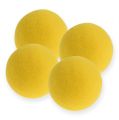 Floristik24 Mousse à piquer boules jaune 9cm 4 pièces
