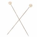 Épingles à tête de nacre Ø6 mm 65 mm Champagne | Floristik24.be