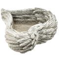 Plumes de coeur végétal coeur en pierre moulée gris blanc 13×12×6cm 2pcs | Floristik24.be