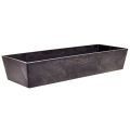 Floristik24 Pot de fleurs polyvalent en plastique gris – rectangulaire, 37 cm – idéal pour le jardinage intérieur et extérieur