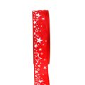Floristik24 Ruban de Noël motif étoile rouge 25mm 25m
