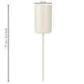 Bougeoir en métal sur piquet, beige, H11cm, 4 pièces | Floristik24.be