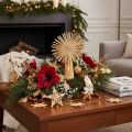 Ensemble de 35 étoiles et figurines en paille pour sapin de Noël | Floristik24.be
