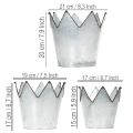 Couronne décorative en métal zinc Ø21,5/19,5/17 cm, lot de 3 | Floristik24.be