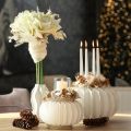 Anneaux en papier alvéolé en forme de citrouille, ronds, de grande taille (24 cm), pour fleurs séchées et décorations d'automne (lot de 4). | Floristik24.be