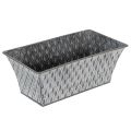 Floristik24 Bol en zinc à motif losange 22cm×12cm